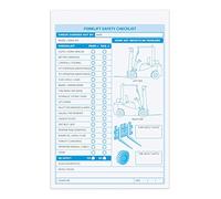 A5 Forklift defect Check List Book, 2 part (duplicate)