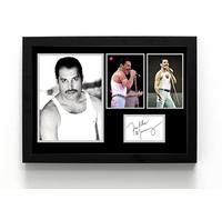 A5 Framed Freddie mercury copy signed, musical icon photo collection wall art print (framed 21 x 16 x 1.5 cms)
