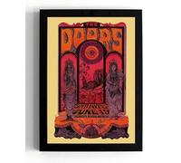 A5 Framed The Doors, American Rock Band 1960s, concert poster print, wall art (framed 21 x 16 x 1.5 cms)