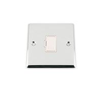 A5 FSPCCWH 13 A Classic Chrome Polished Unswitched Fused Spur with White Insert