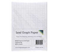 A5 Graph Paper 5mm 0.5cm Squared Engineering - 30 Loose-Leaf Sheets - Grey Grid Lines