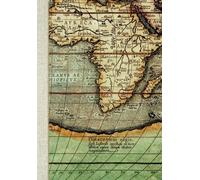 A5 Graph Paper Notebook, 5.8" x 8.3" with Antique Map Cover: 144 squared pages for habit tracker, travel journal or technical work