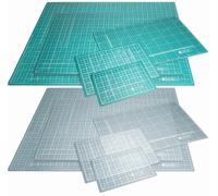 A5 green self sealing cutting mat printed with 1cm squares