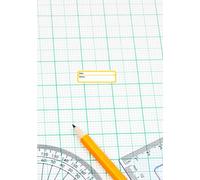 A5 grid maths notebook,exercises book: 100 pg school children