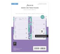 A5 Illustrated Floral Week on two pages Diary and Fill 2025