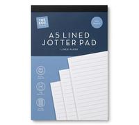 A5 Jotter Pad, 350 Sheets - 58gsm Lined Paper, Top Edge Bound, Everyday Writing Pad