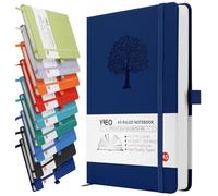 A5 Journal Notebook, 200 Pages Leather Notebook Journal for Men/Women, Hardback Note Book with 80GSM Lined Paper, No Bleed for Writing, Notepad for Office School Supplies, DarkBlue