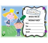 A5 KIDS CHILDRENS PARTY INVITATIONS X 12 - BEN AND HOLLY'S MAGICAL KINGDOM FRAME DESIGN (WITHOUT Envelopes)