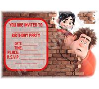A5 Kids Childrens Party Invitations X 12 - Wreck is Ralph Wall Smash Design (Without Envelopes)