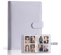A5 Kpop Photocard Binder, 6 Ring Card Collector Album with 240 Card Slots, 30 Double-Sided Photocard Sleeves, PU Leather Binder Cover for Organizing K-pop Trading Cards
