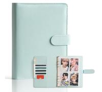 A5 Kpop Photocard Binder, 6 Ring Card Collector Album with 240 Card Slots, 30 Double-Sided Photocard Sleeves, PU Leather Binder Cover for Organizing K-pop Trading Cards