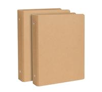 A5 Kraft Binder 6-Holds Round Ring Binder 2 Pack, Durable Binding Hard Cover Protector for Journal,Notebook,Inserted Sheets and Refill Paper,Fit for A5 6-Hole Paper,holds 200 Sheets Capacity (A5 Size)