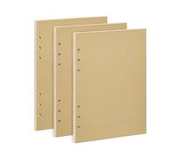 A5 Kraft Loose Leaf Refill Paper, 135 Sheets Brown Planner Refills, 6-Ring Binder Compatible, 100GSM Insert Papers for Journals, Sketching, Eco-Friendly Planners, Vintage Writing & DIY Crafts