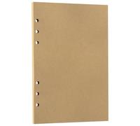 A5 Kraft Paper Blank Refill Paper, 80 Sheets, 100gsm Thick, 6-Hole Punched for Journals, Planners, and DIY Projects (Kraft Paper Blank, A5)