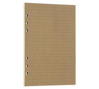 A5 Kraft Paper Lined Refill Paper, 80 Sheets, 100gsm Thick, 6-Hole Punched for Journals, Planners, and Note-Taking (Kraft Paper Lined, A5)