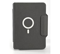 A5 Leather Conference Folder, Magnetic Attraction Conference Folder Portfolio Document Holder with 8000 mAh Powerbank and Wireless Charging,Organizer Folder for Meeting, Travel (Black)