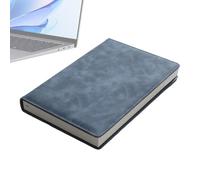 A5 Leather Journal - Thick Hardcover Notebook, 200 Page Leather Bound Diary, Pen Loop Writing Organizer, A5 Journal for Home School Classroom Travel Students Office Workers Teachers