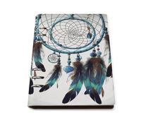 A5 Leather Notebook Refillable - PU Leather Binder Journal A5 Loose Leaf Notebook 6 Ring & 90 Pages Lined Paper, Native American Dream Catcher Planner for Writers, Work, Gift 6.9"x 9"