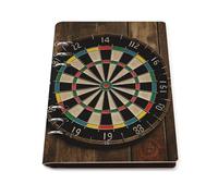 A5 Leather Notebook Refillable - PU Leather Binder Journal A5 Loose Leaf Notebook 6 Ring & 90 Pages Lined Paper, Dart Board Planner for Writers, Work, Gift 6.9"x 9"