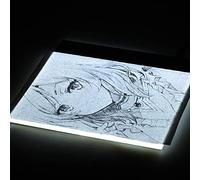 A5 LED Light Box for Drawing Tracing, Stepless Brightness Control, USB Powered, Ultra-Thin 5mm, High Transparency Acrylic Panel for Artists Animation Sketching Calligraphy