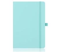 A5 Lined Notebook, A5 Notebook PU Hard Cover Lined Journal 14.5cm × 21.2cm | Note Book with Elastic Band Closure Book Journal Unisex for Writing Note-Taking Personal Diary Daily Plan (Blue)