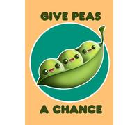 A5 lined notebook/notepad - Give Peas a Chance (120 pages)