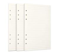 A5 Lined Refill Blank Planner Inserts 8mm Ruled Writing Paper 6 Hole Punched Pages Suitable for Filofax A5 Binder Planner Diary Notebooks 90 Sheets