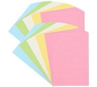 A5 Lined Refill Paper, Colored Ruled Pages for 6-Ring Binder Notebook Journal Planner Organizer, 6-Hole Punched Binder Refill Paper Insert, 50 Sheets/100 Pages,Ruled (8.25 x 5.6") (2)