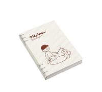 A5 Loose-leaf Binder Notebook, Cat Puppy Horizontal Line Notebook 120 Pages