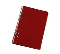 A5- Loose-Leaf Replacing Core Notebook Office Simple Minute Book-Brown Red