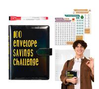 A5 Loose-leaf Savings Notebook - 100 Numbered Pages (1) Couple Challenge Journal, Refillable Planner Binder For Budgeting Goals | Money Tracking Daily Finance Habit