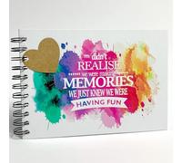 A5 Making Memories Fun, Scrapbook, Card Pages, Dry Mount Photo Album, Keepsake, Landscape, White 200GSM Card Pages, Hardcover