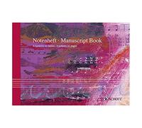 A5 Manuscript Book - Landscape: 32 Pages (16 Sheets), 4 Staves