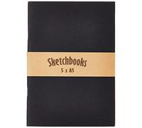 West - A5 Sketchbook - Assorted Colours - Pack of 5 - A5 Sketchbook, Ideal for School Supplies - Art Book in 5 Pack - Pencil & Watercolour Sketchbook - 40 Pages of Acid Drawing Paper