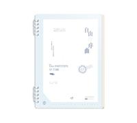 A5 Matte/Twill Detachable Loose-Leaf Book with Overture and Thickened Notebook -B5/60 Sheets-Horizontal line -A (Matte)