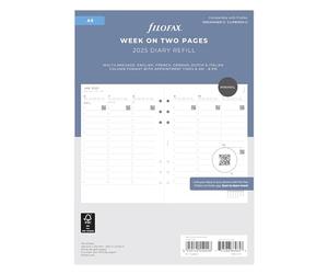 A5 Minimal week on two pages vertical w/appts 2025