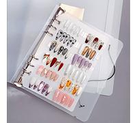 A5 Nail Organizer & Display - Removable Loose-Leaf Storage Book for Press On Nails (9.05 * 7.08 * 1.37 inch)