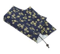 A5 Navy Cloth Book Cover with Adjustable Fit and Cherry Blossom Pattern