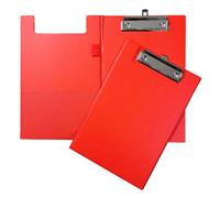 A5 Neon Orange Foldover Clipboard With Pen Holder