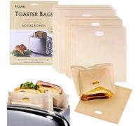 A5 Non-Stick Toaster Bags [8, Three Sizes] 100% BPA & Gluten FREE, Premium Reusable Toaster bags for Grilled Cheese Sandwiches Pizza Panini