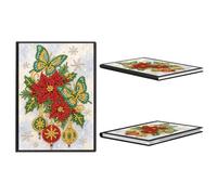 A5 Notebook, 50-Page Owl Butterfly Art Journal Kit | Complete the Special-Shaped Diamond Design, then Use the 50-Page A5 Notebook for Journaling, Sketching, Notes and Ideas