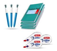 A5 Notebook 6 Packs, 3x Pocket Mouse & 4 Colours Original Pens 3 Packs Bic Multi One Size