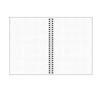 A5 Notebook 82 Sheets Dotted Beige Paper Spiral Bound Wirebound Transparent Plastic Cover Planner Exercise Book with Elastic Ropes