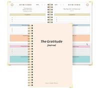 A5 notebook A5 Gratitude Journal Notebook, Mindfulness With Prompts, Spiral Bound For Positive Thinking, Mood Tracker(WHITE)