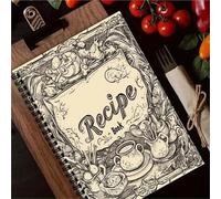 A5 notebook A5 Recipe Book, Planner， Rural With Humorous Kitchen Illustrations, Suitable For Baking And Cooking Recipes