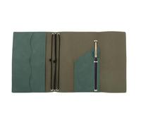 A5 Notebook Cover PU Leather Tri-Fold Planer Book Cover | Elastic Strap Planner Sleeve for Writers Journlers Travelers Professionals Students Teachers Home Office Apartment School