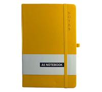 A5 Notebook Hardback Ruled Notepad Notes Lined Journal Diary with Pen Holder Premium Quality - Yellow