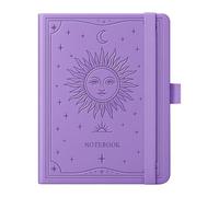 A5 Notebook, Hardcover Leather Journal with 300 Pages for Women Men,100gsm Thick Paper, College Ruled Writing Journal Notebook for Business Travel Office School Work Writing,14.5 x 21cm (Purple)