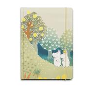 Half Moon Bay | Moomins | Moomintroll Forest A5 Hardcover Notebook | Green FSC Paper Lined Journal with Elastic Band | Official Merchandise | Whimsical Birthday, Cozy Teacher or Summer Gift