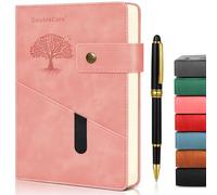 A5 Notebook Lined Journal with Divider, Large Hardcover Leather Journal